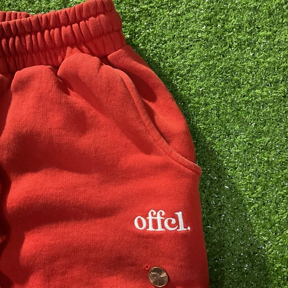 BoohooMan Streetwear Drawstring Red Cotton Shorts - Picture 3 of 9